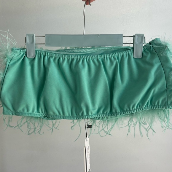 NWT boohoo sage feather bandeau size 14 - Picture 3 of 5